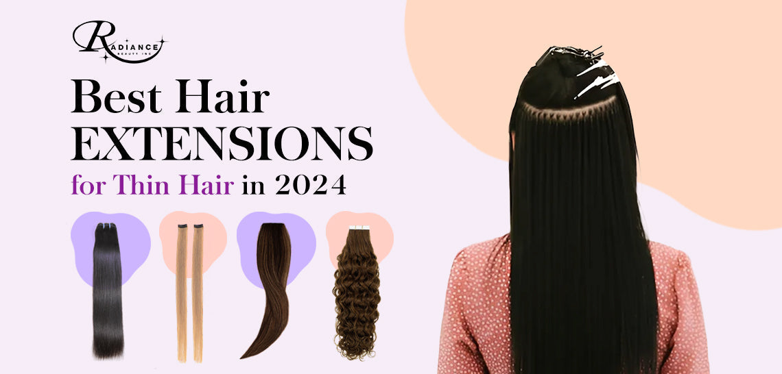 woman showcasing the best hair extensions for thin hair