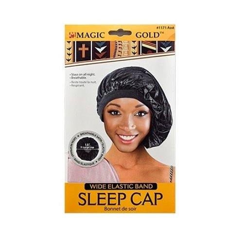 Magic Gold Wide Elastic Band Sleep Cap