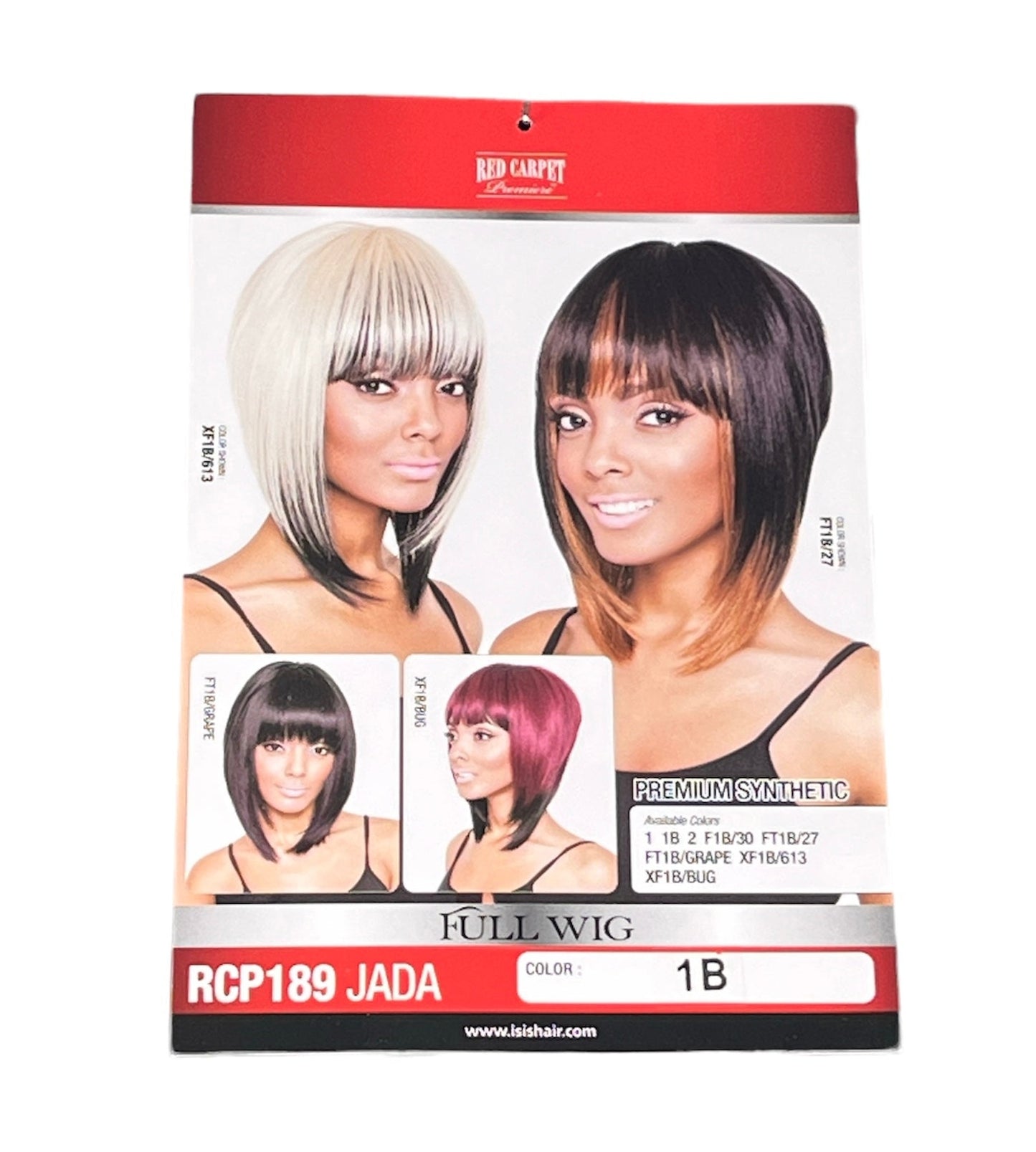 Red Carpet Angled Bob Wig JADA Colour 1B