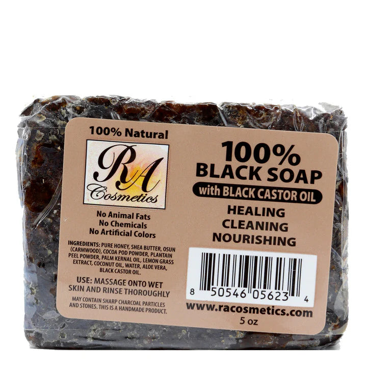 100% Black Soap with Black Castor Oil